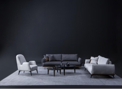 Sofa set three-seater armchair set design modern upholstered sofa textile